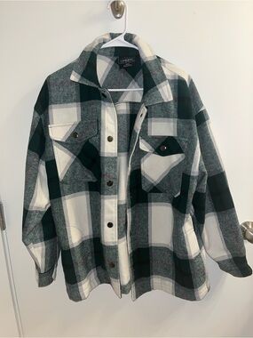 HFX Green Fleece Shacket